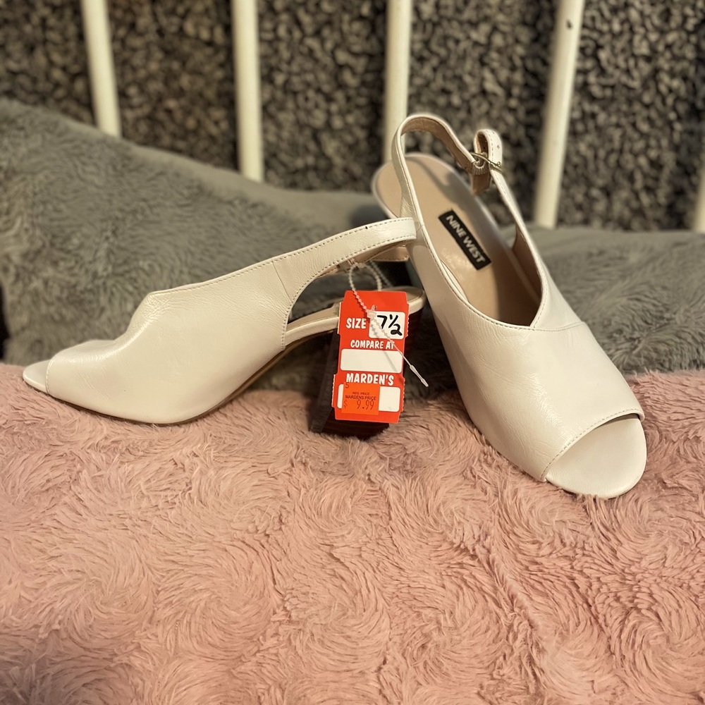 White high heels